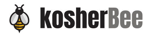 The kosher bee logotype with the bee